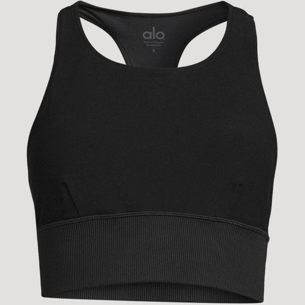 Alo Serenity Bra, Black, Size Small